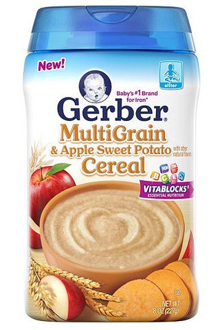 嘉宝Gerber宝宝辅食婴儿米粉2段多种口味X2罐