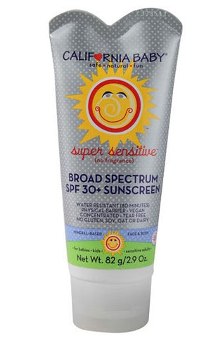 美国加州宝宝日常防晒霜-保湿SPF30 天然物理防晒 82g